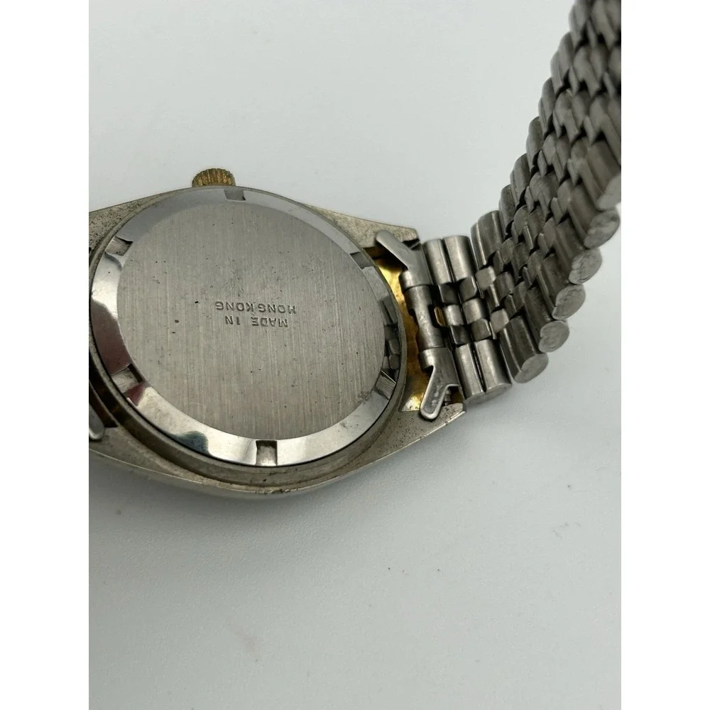 Vtg quartz men's watch No Face Cover Condition Unknown. Steel‎ Band